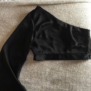 Topshop one shoulder crop top